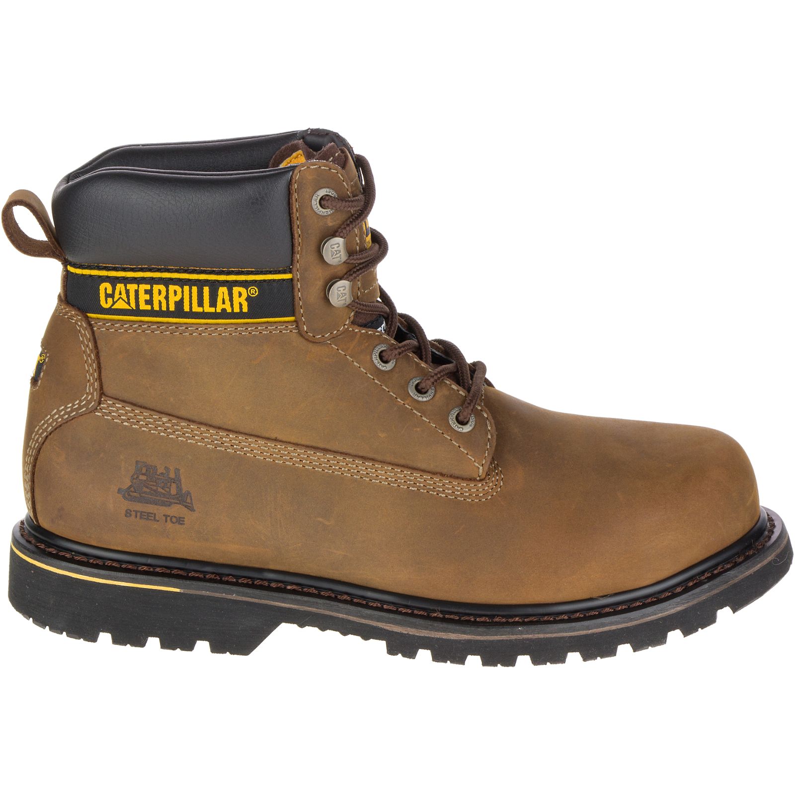 Caterpillar Work Boots UAE Online - Caterpillar Holton Steel Toe S3 Hro Src Mens - Dark Brown UHMECO056